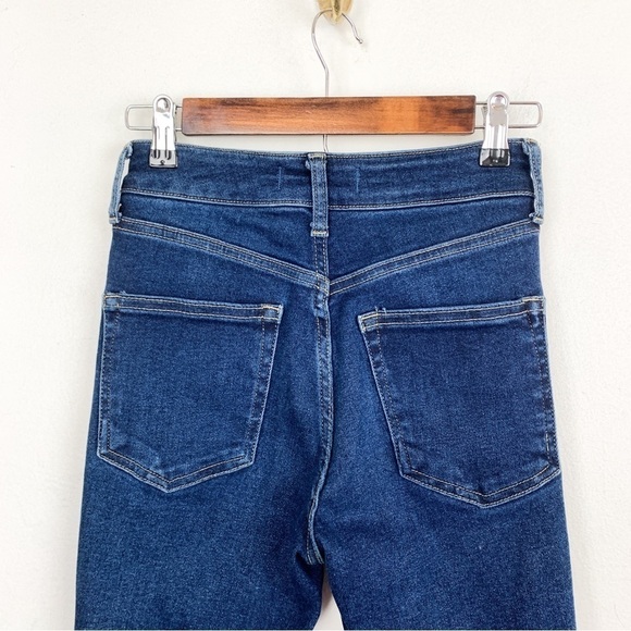 Free People We the Free Dark Wash Denim High Waisted Jeans Sz 24 - Picture 4 of 9